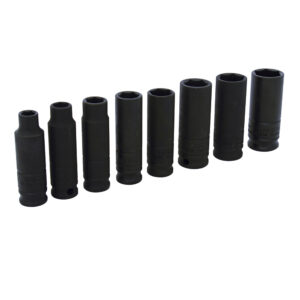 Juego de dados de impacto largos cuadro de 3/8", 6 puntas, en pulgadas, 8 piezas Urrea - Ferrechingón