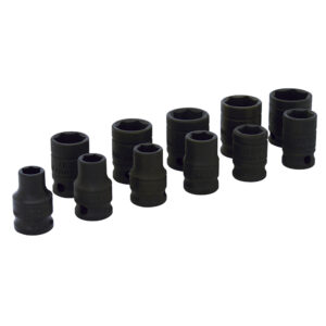 Juego de dados de impacto cuadro de 3/8", 6 puntas, métricos, 11 piezas Urrea - Ferrechingón
