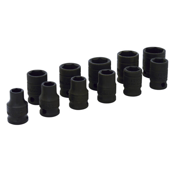 Juego de dados de impacto cuadro de 3/8", 6 puntas, métricos, 11 piezas Urrea - Ferrechingón