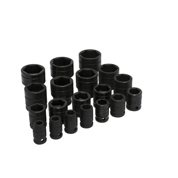 Juego de dados de impacto cuadro de 1/2", 6 puntas, en pulgadas, 19 piezas Urrea Juego de dados de impacto cuadro de 1/2", 6 puntas, en pulgadas, 19 piezas Urrea - Ferrechingón