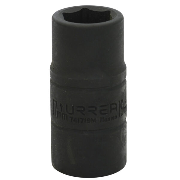 Dado de impacto corto doble boca métrico cuadro de 1/2", 17 x 19 mm Urrea - Ferrechingón