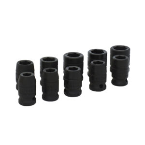 Juego de dados de impacto cuadro de 1/2", 6 puntas, métricos, 10 piezas Urrea - Ferrechingón