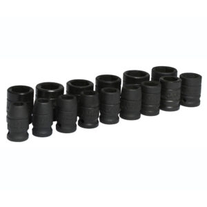 Juego de dados de impacto cuadro de 1/2", 6 puntas, métricos, 15 piezas Urrea - Ferrechingón