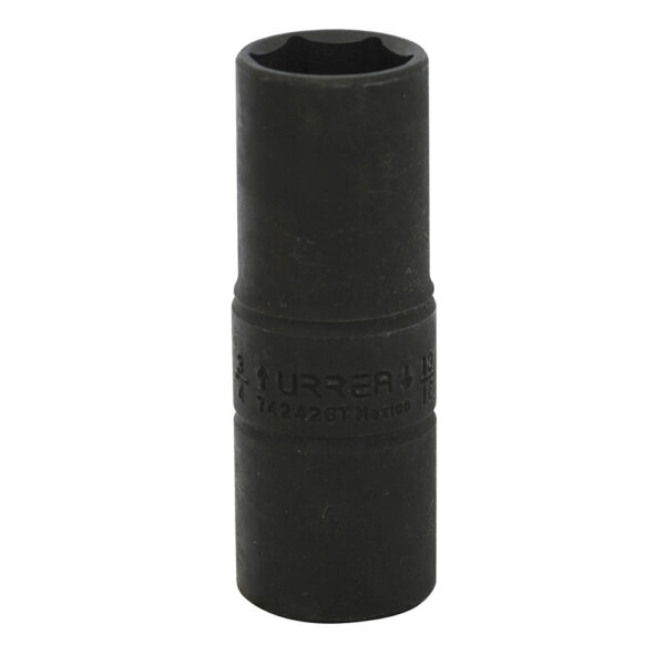 Dado de impacto largo doble boca en pulgadas cuadro de 1/2", 3/4" x 13/16" Urrea - Ferrechingón
