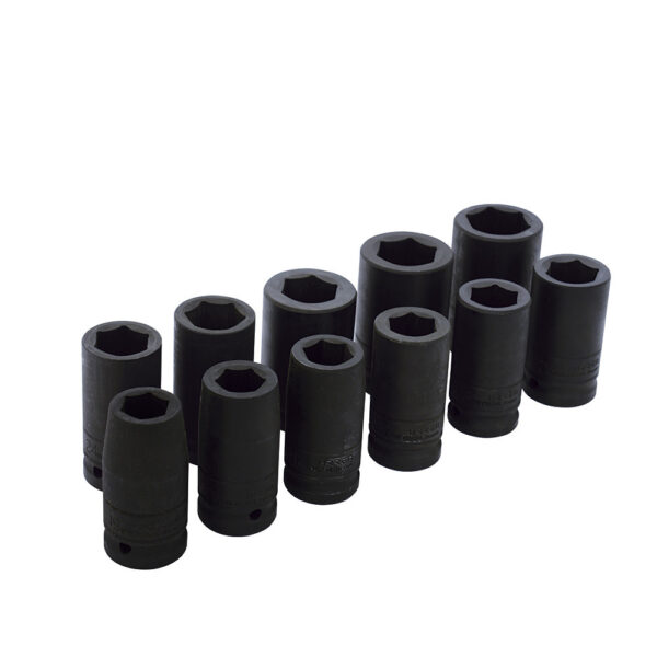 Juego de dados largos de impacto cuadro de 3/4", 6 puntas, métricos, 11 piezas Urrea - Ferrechingón