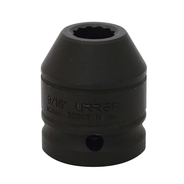 Dado de impacto cuadro de 3/4", 12 puntas, en pulgadas, 9/16" Urrea - Ferrechingón