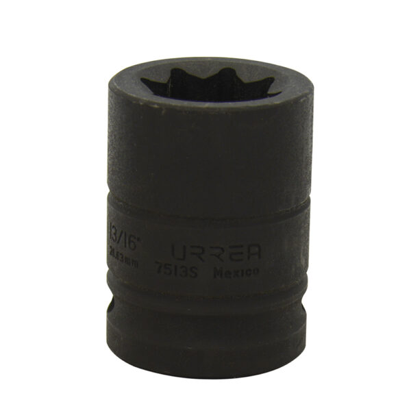Dado de impacto cuadro de 3/4", 8 puntas, en pulgadas, 13/16" Urrea - Ferrechingón