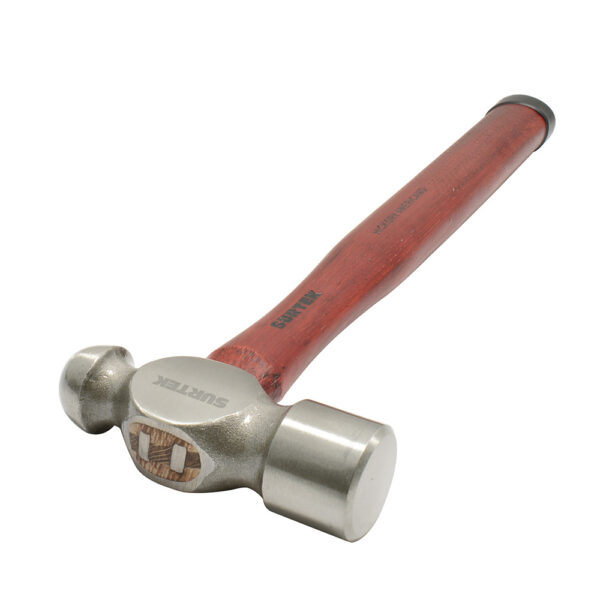 Martillo pulido de bola con mango de madera hickory Americano de 13", 8 oz Surtek - Ferrechingón