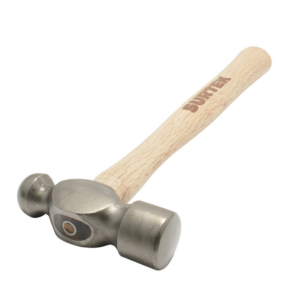 Martillo pulido de bola con mango de madera de encino de 13", 8 oz Surtek - Ferrechingón
