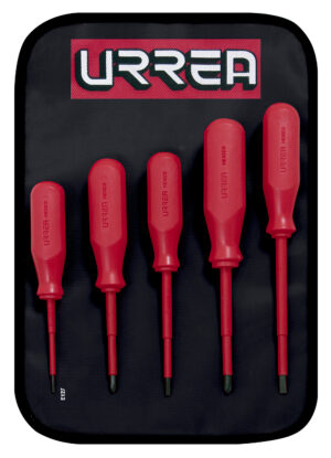 Juego de destornilladores rojos 1000 V, combinados, 5 piezas Urrea - Ferrechingón