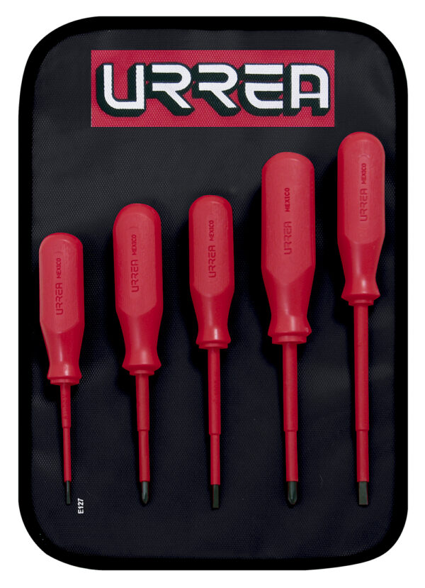 Juego de destornilladores rojos 1000 V, combinados, 5 piezas Urrea - Ferrechingón