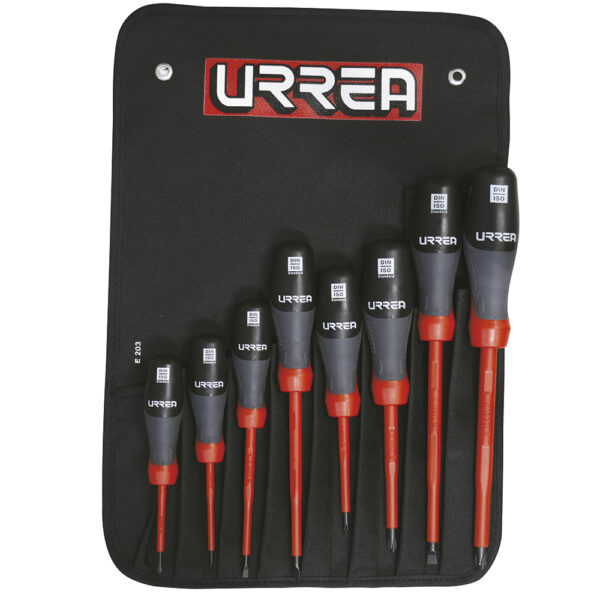 Juego de destornilladores con mango trimaterial 1000 V combinados, 8 piezas Urrea - Ferrechingón