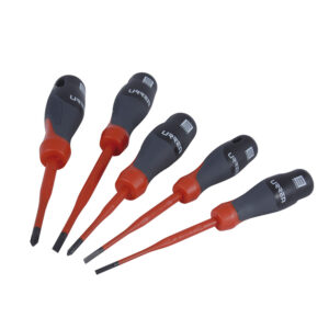 Juego de destornilladores barra slim con mango trimaterial 1000 V, 5 piezas Urrea - Ferrechingón