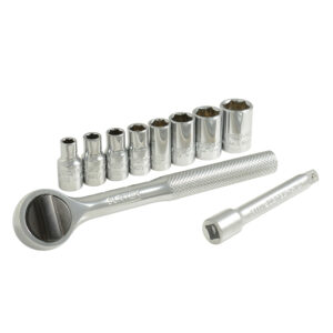 Juego de dados y accesorios cuadro de 1/4" en pulgadas, 10 piezas Surtek - Ferrechingón