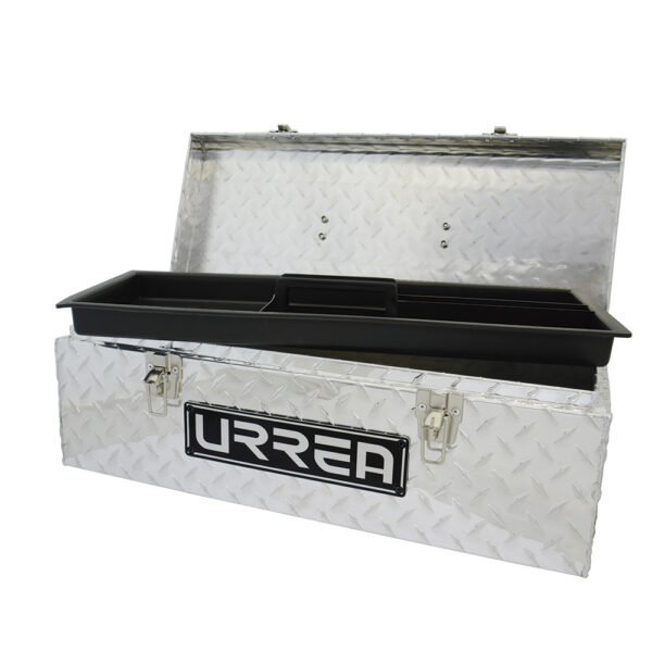 Caja portaherramientas de aluminio 24" x 9" x 9" con charola plástica Urrea - Ferrechingón