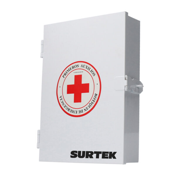 Botiquín de primeros auxilios de lámina con pintura electro estática Surtek - Ferrechingón