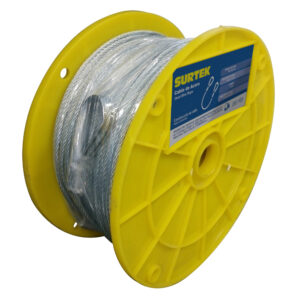 Cable de acero con guardacabo 3/32" x 76 m construcción de 7 x 7 Surtek - Ferrechingón