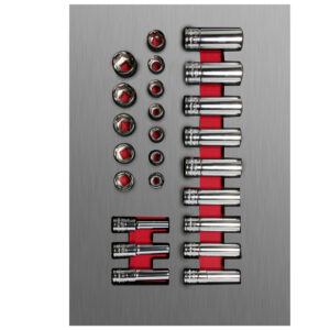 Juego de dados cortos y largos cuadro de 3/8" métricos, 24 piezas Urrea - Ferrechingón