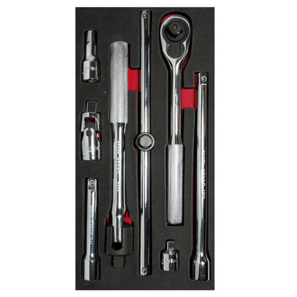 Juego de accesorios cuadro 1/2", 8 piezas Urrea - Ferrechingón
