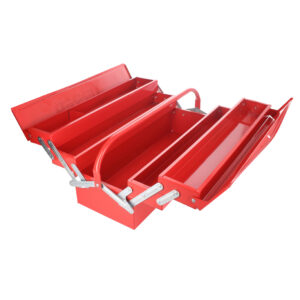 Caja portaherramientas metálica tipo acordeón roja 7" x 21" x 8" Urrea - Ferrechingón