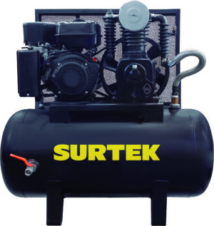 Compresor de aire eléctrico a gasolina 100 Lt 6.5 HP Surtek - Ferrechingón