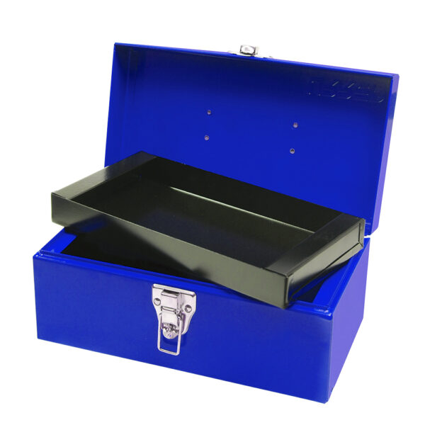 Caja portaherramientas metálica color azul 11" x 6" x 5" Urrea - Ferrechingón