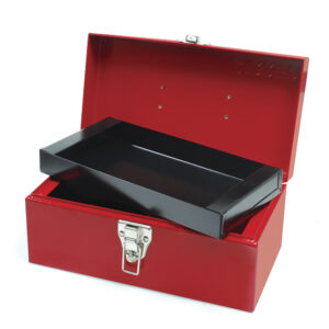 Caja portaherramientas metálica color rojo 11" x 6" x 5" Urrea - Ferrechingón