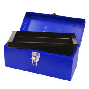 Caja portaherramientas metálica color azul 14" x 6" x 6" Urrea - Ferrechingón