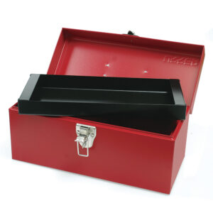 Caja portaherramientas metálica color rojo 14" x 6" x 6" Urrea - Ferrechingón