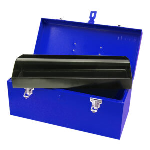 Caja portaherramientas metálica color azul 16" x 7" x 7" Urrea - Ferrechingón