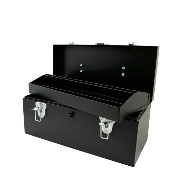 Caja portaherramientas metálica color negro 16" x 7" x 7" Urrea - Ferrechingón