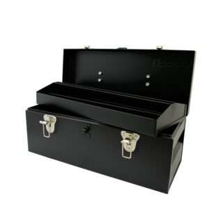Caja portaherramientas metálica color negro 17" x 7" x 7" Urrea - Ferrechingón