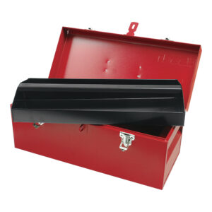 Caja portaherramientas metálica color rojo 17" x 7" x 7" Urrea - Ferrechingón