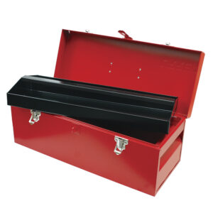 Caja portaherramientas metálica color rojo 20" x 7" x 7" Urrea - Ferrechingón