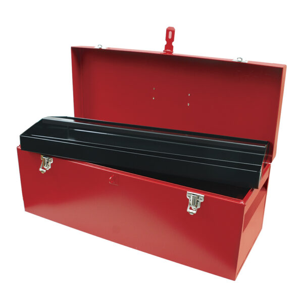 Caja portaherramientas metálica color rojo 24" x 9" x 9" Urrea - Ferrechingón