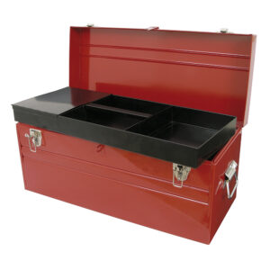 Caja portaherramientas metálica color rojo 23" x 10" x 11" Urrea - Ferrechingón