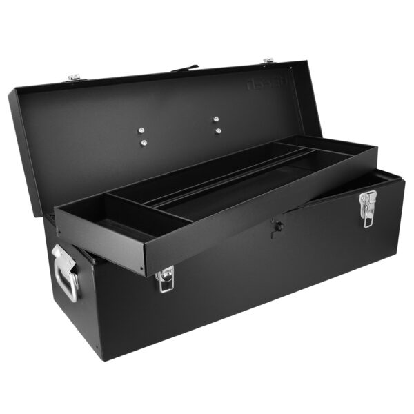 Caja portaherramientas metálica color negro 25" x 8" x 9" Urrea - Ferrechingón