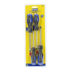 Juego de destornilladores con mango bimaterial combinados, 4 piezas Foy - Ferrechingón