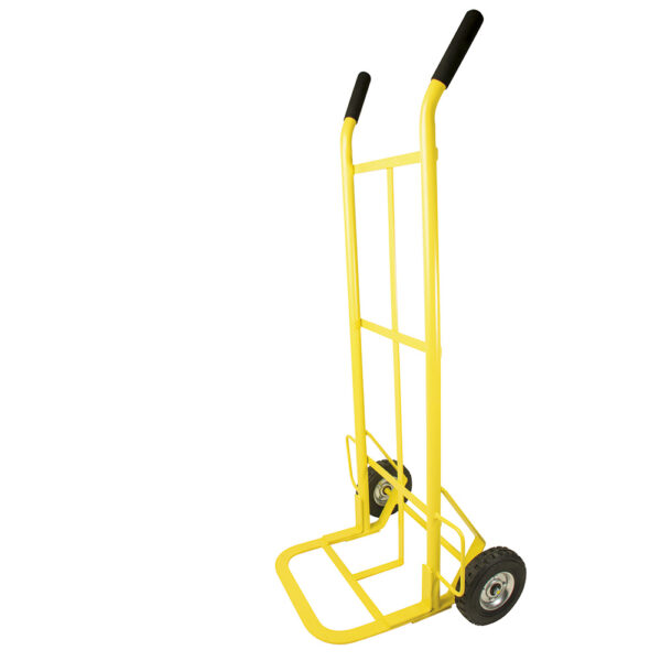 Diablo bodeguero capacidad 400 kg amarillo con llanta sólida Surtek - Ferrechingón