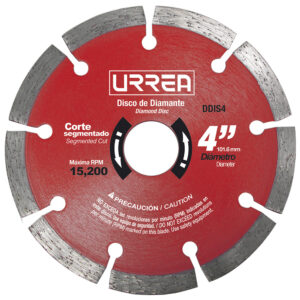 Disco de diamante segmentado, 4" Urrea - Ferrechingón