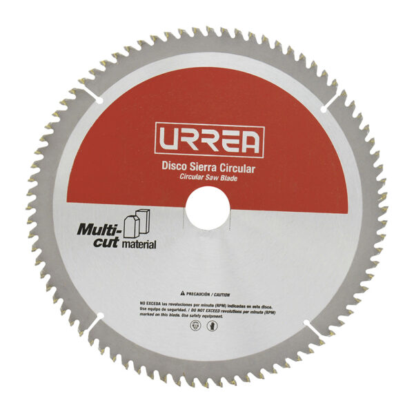 Disco para sierra circular para corte multi-material 100 dientes, 10" Urrea - Ferrechingón