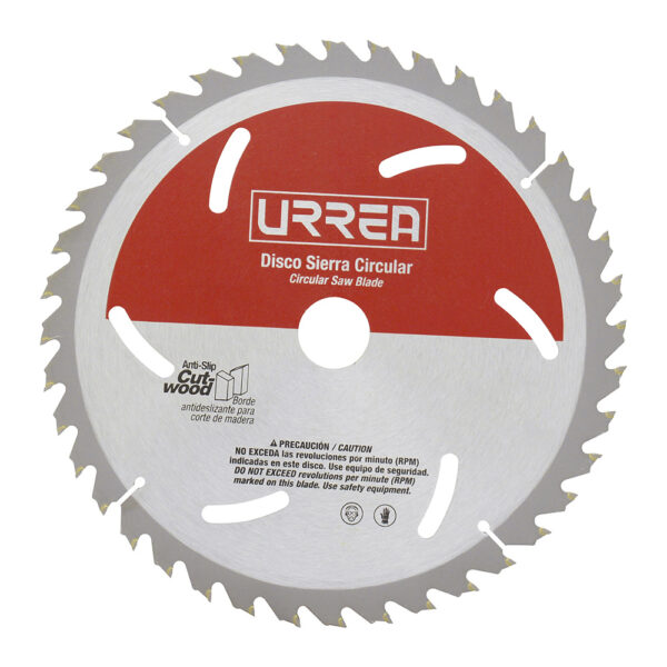Disco para sierra circular para corte de madera 40 dientes, 7-1/4" Urrea Disco para sierra circular para corte de madera 40 dientes, 7-1/4" Urrea - Ferrechingón