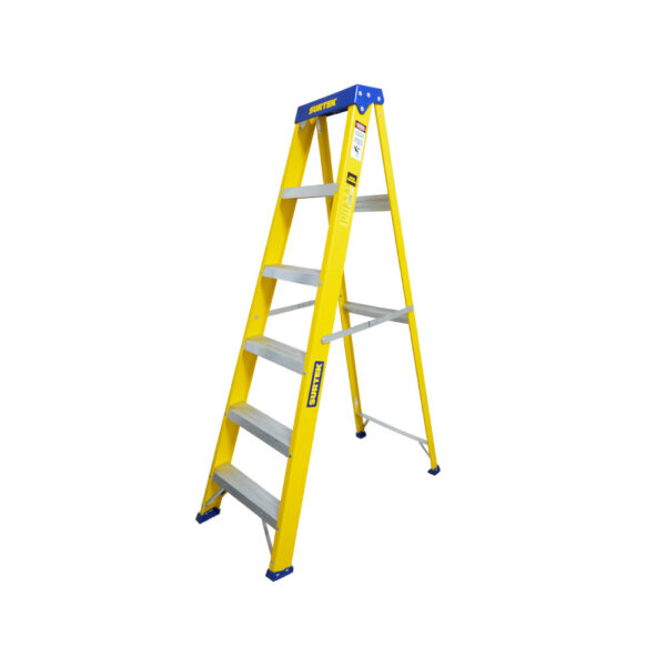 Escalera de tijera tipo II de fibra de vidrio con 5 peldaños Surtek Escalera de tijera tipo II de fibra de vidrio con 5 peldaños Surtek - Ferrechingón