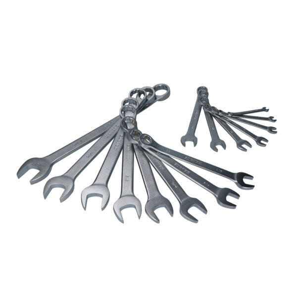 Juego de llaves combinadas satinadas en pulgadas, 12 puntas, 15 piezas Surtek Juego de llaves combinadas satinadas en pulgadas, 12 puntas, 15 piezas Surtek - Ferrechingón