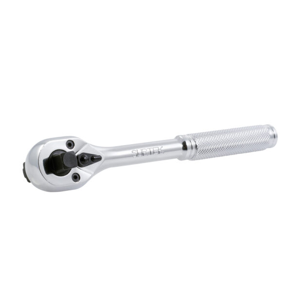 Matraca triple para dados cuadro de 1/4", 3/8", y 1/2", cabeza tipo pera, mango moleteado Surtek Matraca triple para dados cuadro de 1/4", 3/8", y 1/2", cabeza tipo pera, mango moleteado Surtek - Ferrechingón