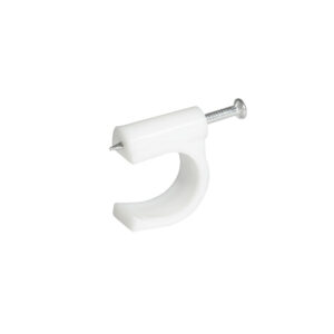 Grapa para cable coaxial 10 mm, color blanco, 20 piezas Surtek - Ferrechingón