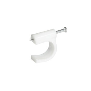 Grapa para cable coaxial 5 mm, color blanco, 20 piezas Surtek - Ferrechingón