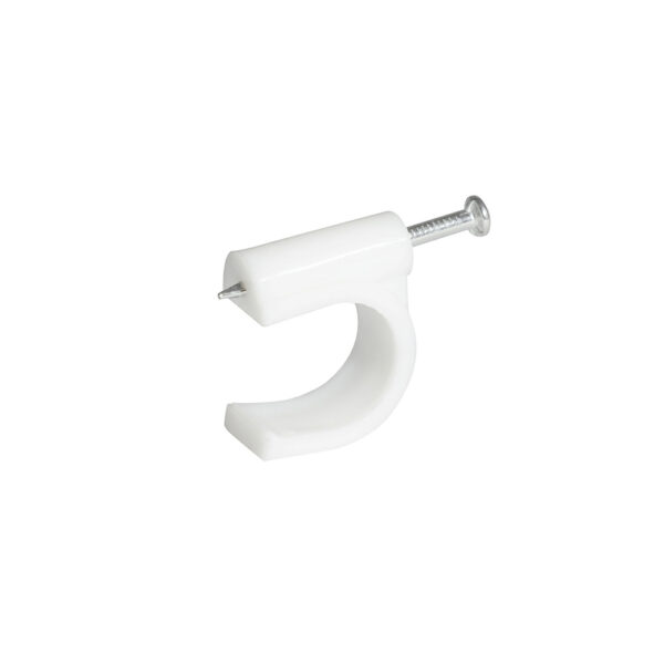 Grapa para cable coaxial 5 mm, color blanco, 20 piezas Surtek - Ferrechingón