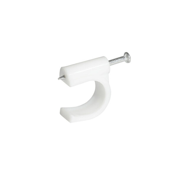 Grapa para cable coaxial 8 mm, color blanco, 20 piezas Surtek - Ferrechingón