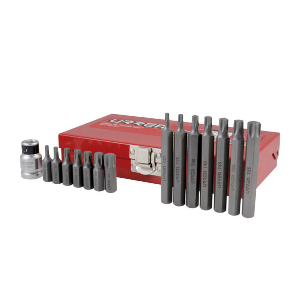 Juego de puntas Torx hexágono de 3/8" con adaptador, 15 piezas Urrea - Ferrechingón